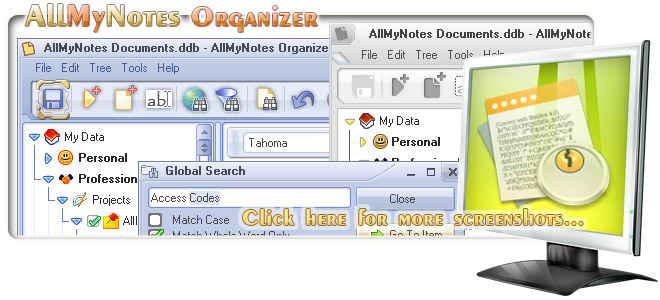 AllMyNotes Organizer - the best InfoSelect replacement tool - Screenshots